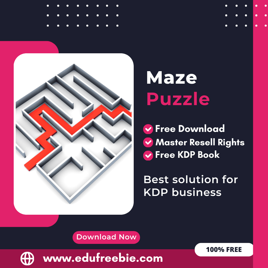 You are currently viewing 100% Free to Download Maze Puzzle Book With Master Resell Rights, Earn Money By Selling this on Amazon KDP Portal