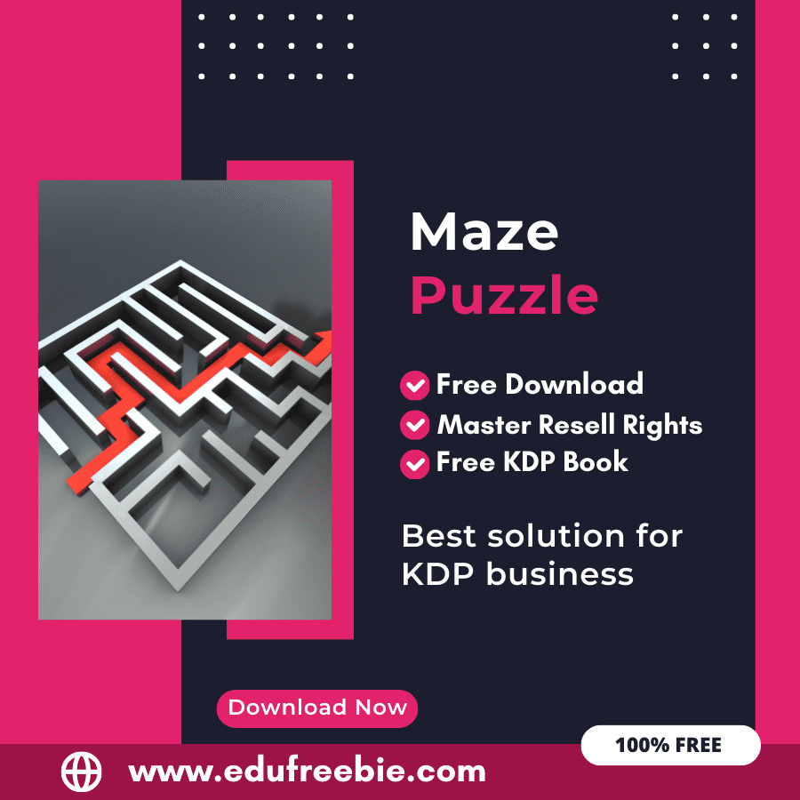 You are currently viewing 100% Free to Download Maze Puzzle Book For Amazon KDP, Download and Sell and Earn Money Online with Master Resell Rights