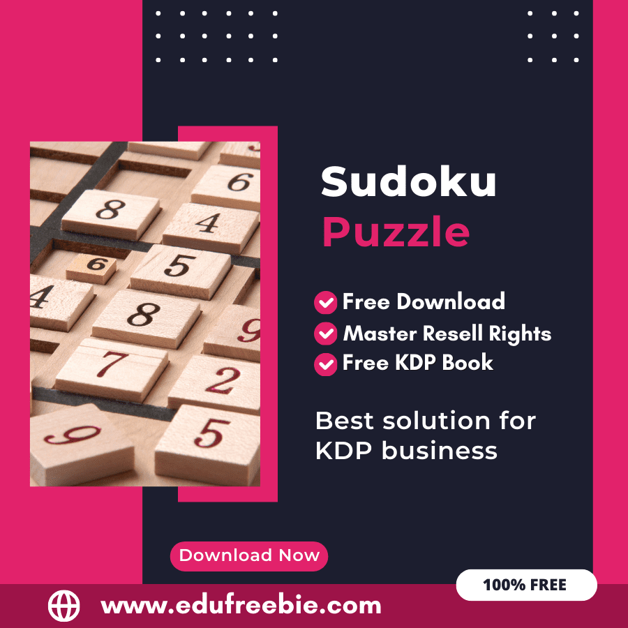 You are currently viewing Maximize Your Earnings with Amazon KDP: A Step-by-Step Guide to Publishing a Sudoku Puzzle Book with 100% Free to Download With Master Resell Rights
