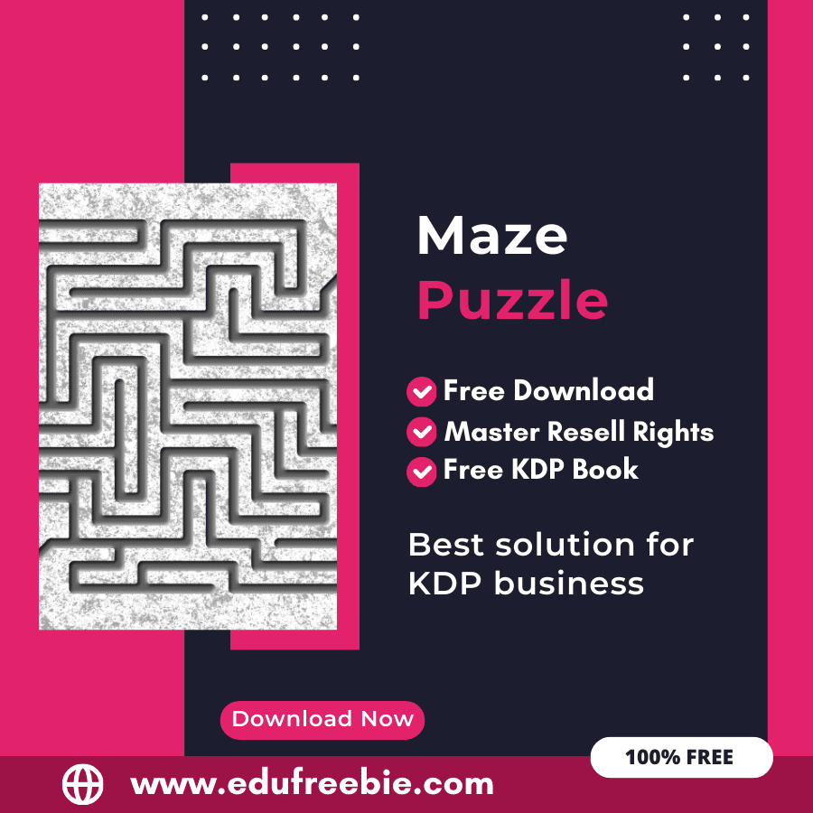 You are currently viewing 100% Free Amazon KDP Maze Puzzle Book: A Step-by-Step Guide to Selling Maze Puzzles with Master Resell Rights and Earn Money Online