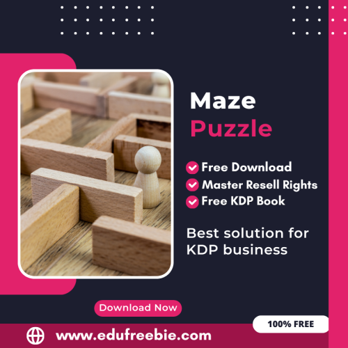 100% Free to Download Maze Puzzle Book With Master Resell Rights, Earn Money By Selling this on Amazon KDP Portal