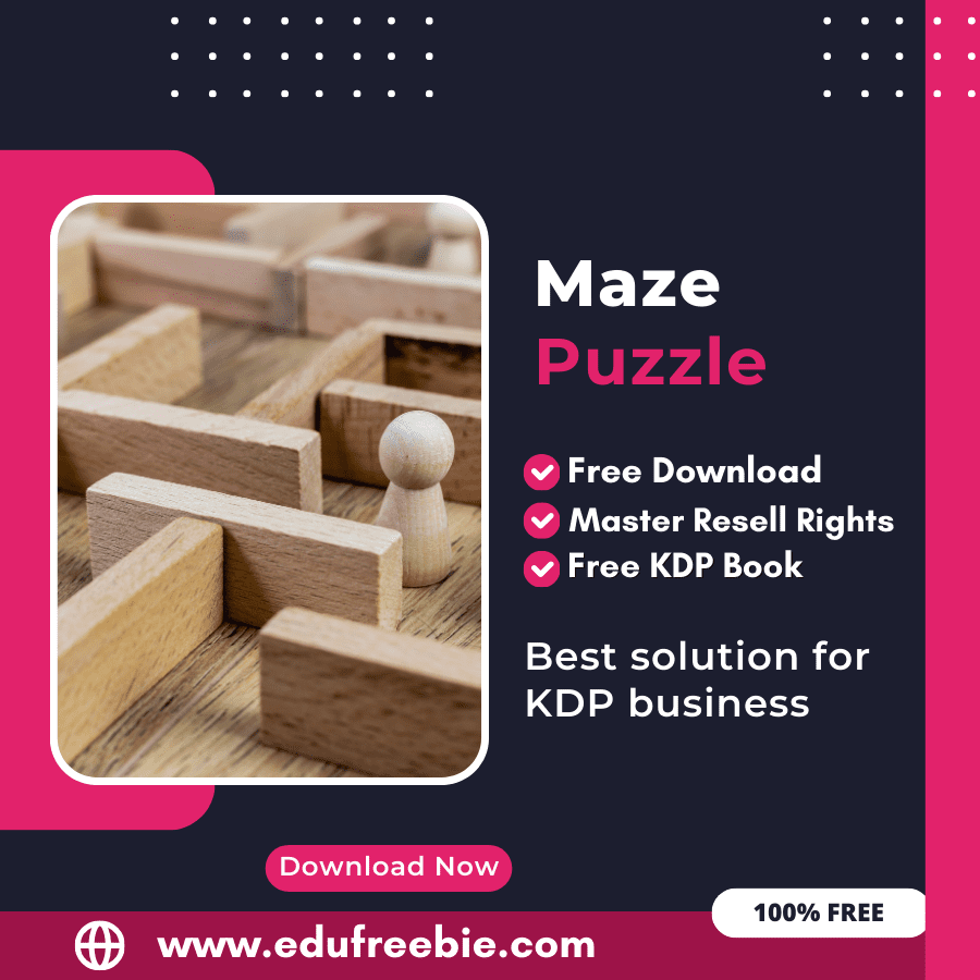 You are currently viewing 100% Free to Download Maze Puzzle Book With Master Resell Rights, Earn Money By Selling this on Amazon KDP Portal