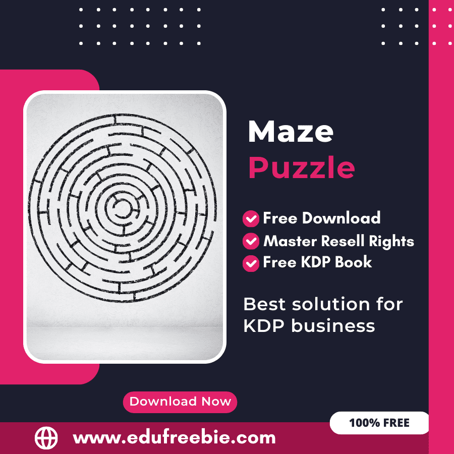 You are currently viewing 100% Free Maze Puzzle Book with Master Resell Rights Learn How to Sell Maze Puzzles and Earn Money