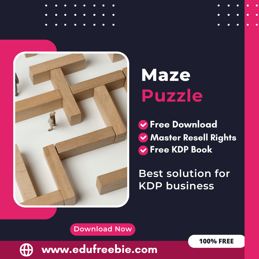 You are currently viewing 100% Free to Download Maze Puzzle Book With Master Resell Rights, Earn Money By Selling this on Amazon KDP Portal