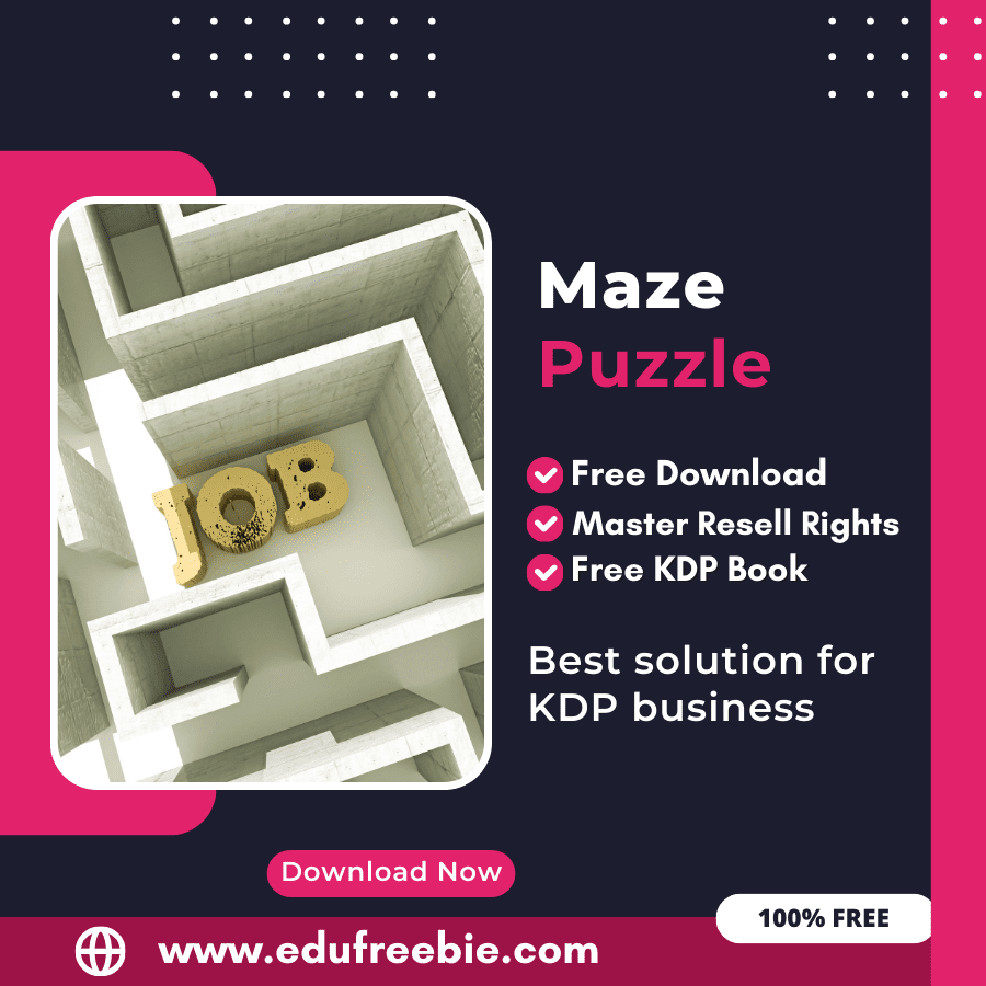 You are currently viewing 100% Free to Download Maze Puzzle Book With Master Resell Rights, Earn Money By Selling this on Amazon KDP Portal