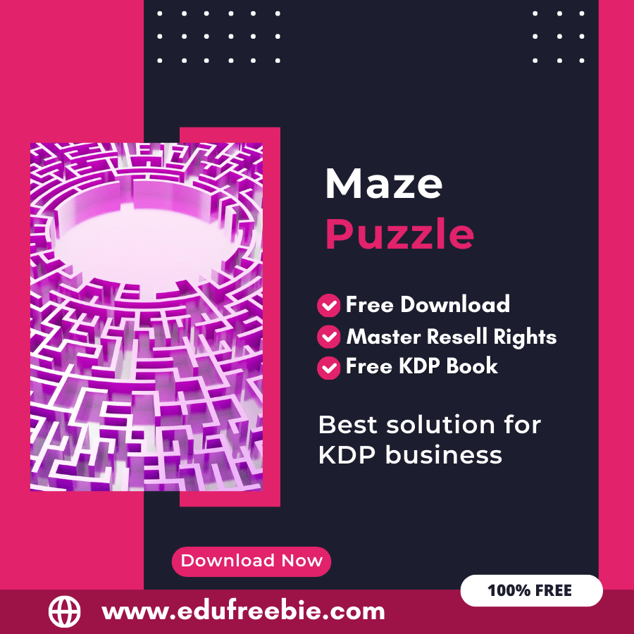 You are currently viewing 100% Free to Download Maze Puzzle Book For Amazon KDP, Download and Sell and Earn Money Online with Master Resell Rights