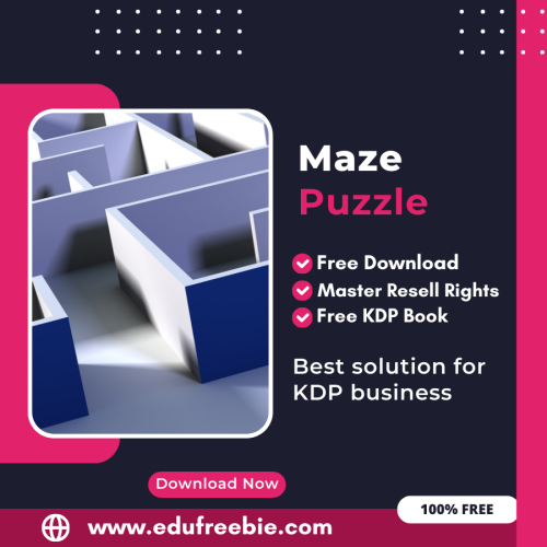 100% Free Maze Puzzle Book for Selling on Amazon KDP and Earn Money Online with master resell Rights
