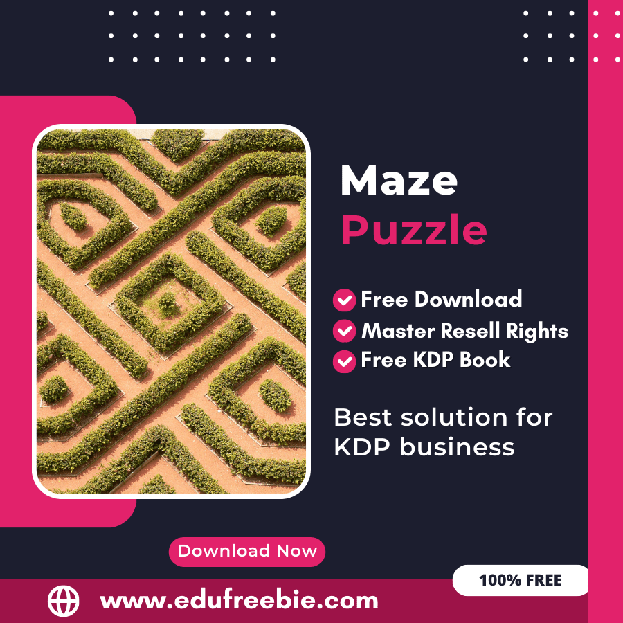 You are currently viewing 100% Free to Download Maze Puzzle Book With Master Resell Rights, Earn Money By Selling this on Amazon KDP Portal