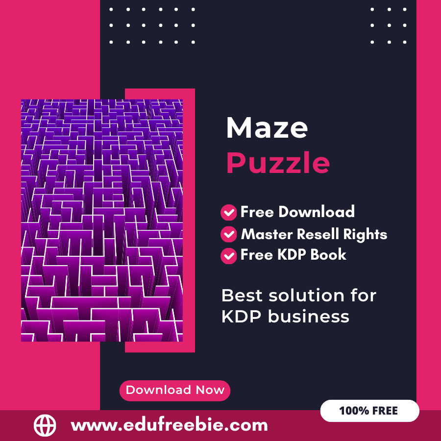 You are currently viewing 100% Free to Download Maze Puzzle Book For Amazon KDP, Download and Sell and Earn Money Online with Master Resell Rights