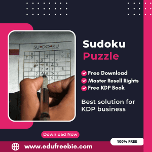 Read more about the article The Ultimate Guide to Earning from Amazon KDP: A Guide to Publishing a Sudoku Puzzle Book with 100% Free to Download With Master Resell Rights