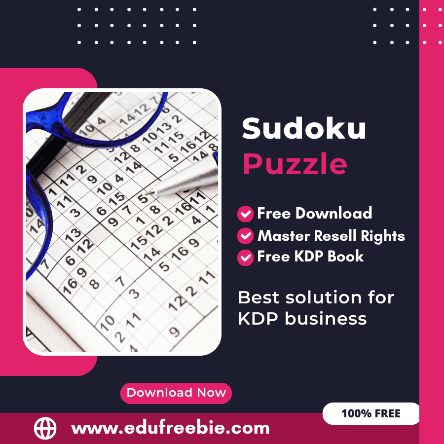 You are currently viewing Maximize Your Earnings with Amazon KDP: A Guide to Publishing a Sudoku Puzzle Book with 100% Free to Download With Master Resell Rights