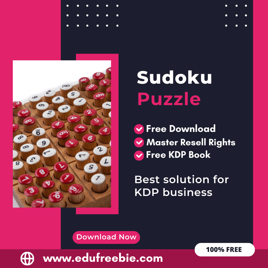 You are currently viewing Earning from Amazon KDP: An Expert’s Guide to Publishing a Sudoku Puzzle Book with 100% Free to Download With Master Resell Rights