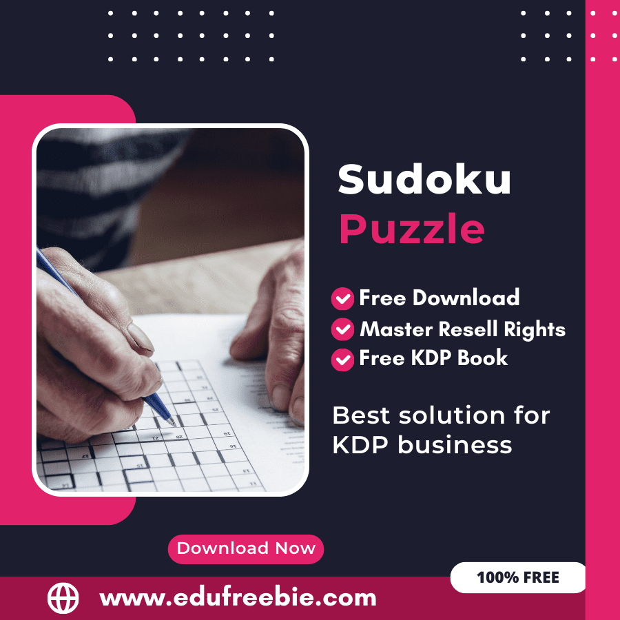 You are currently viewing The Ultimate Guide to Earning from Amazon KDP: A Guide to Publishing a Sudoku Puzzle Book with 100% Free to Download With Master Resell Rights