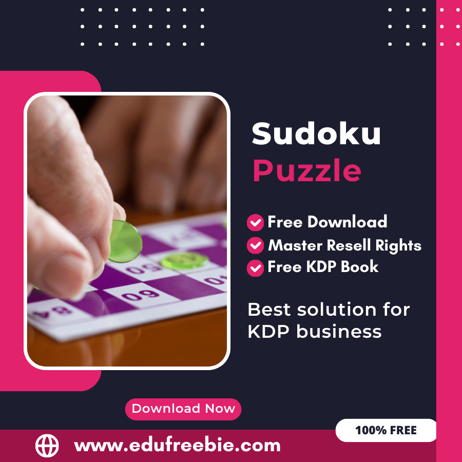 You are currently viewing The Ultimate Guide to Earning from Amazon KDP: A Guide to Publishing a Sudoku Puzzle Book with 100% Free to Download With Master Resell Rights