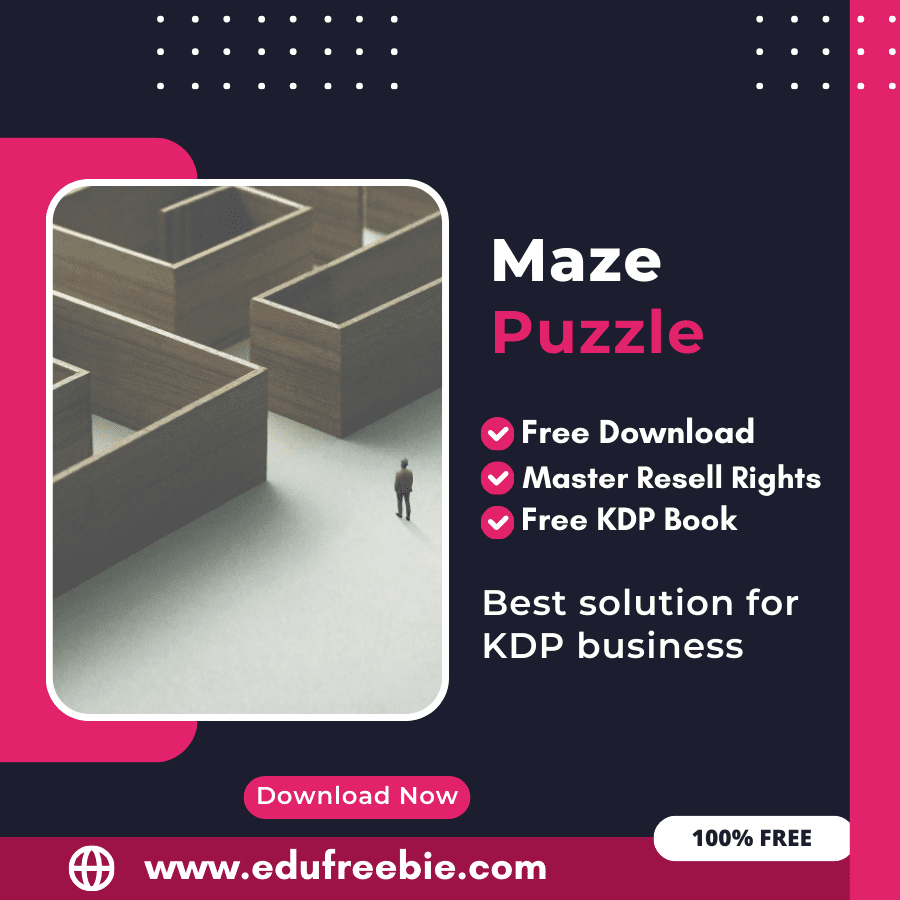 You are currently viewing 100% Free to Download Maze Puzzle Book For Amazon KDP, Download and Sell and Earn Money Online with Master Resell Rights