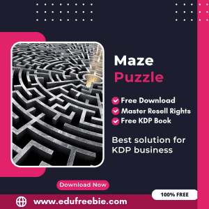 Read more about the article 100% Free to Download Maze Puzzle Book With Master Resell Rights, Earn Money By Selling this on Amazon KDP Portal