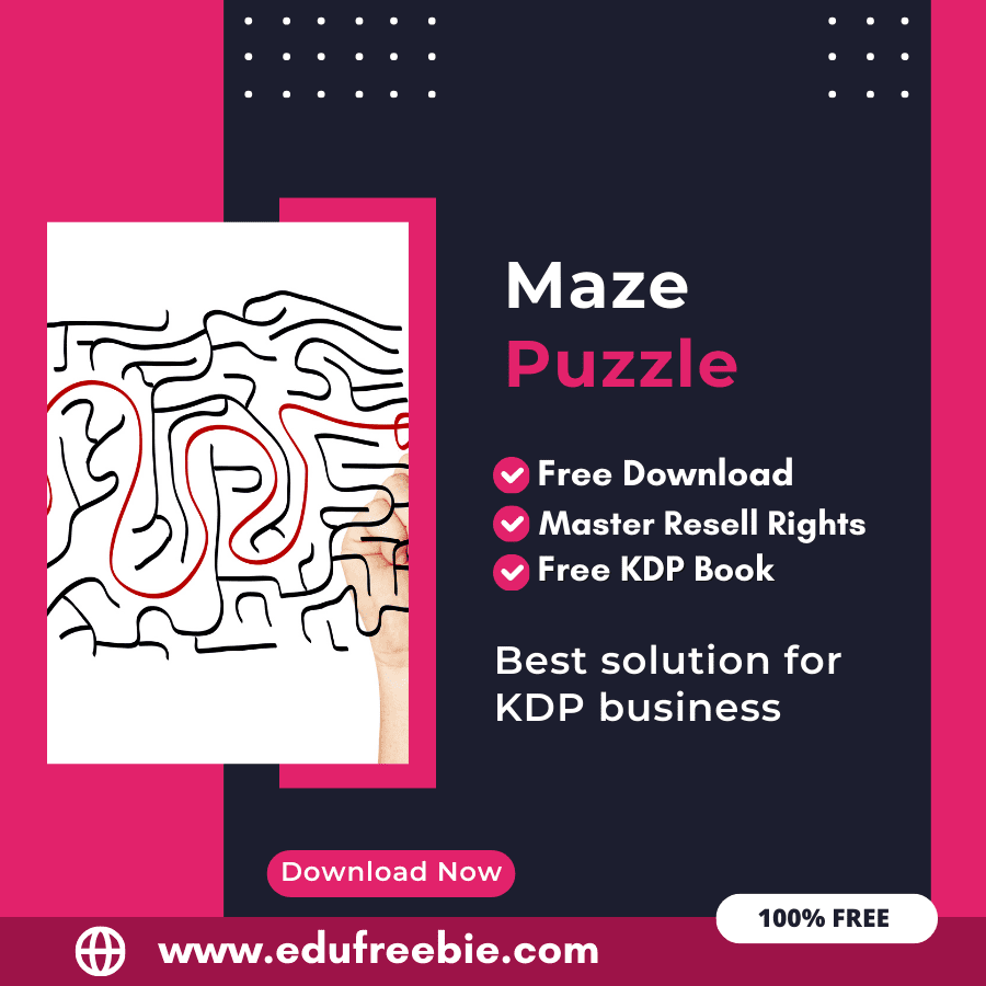 You are currently viewing 100% Free to Download Maze Puzzle Book For Amazon KDP, Download and Sell and Earn Money Online with Master Resell Rights