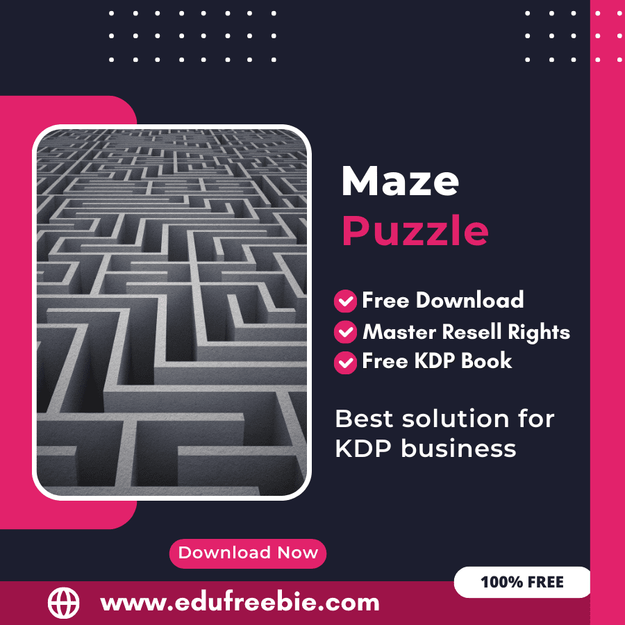 You are currently viewing 100% Free to Download Maze Puzzle Book With Master Resell Rights, Earn Money By Selling this on Amazon KDP Portal