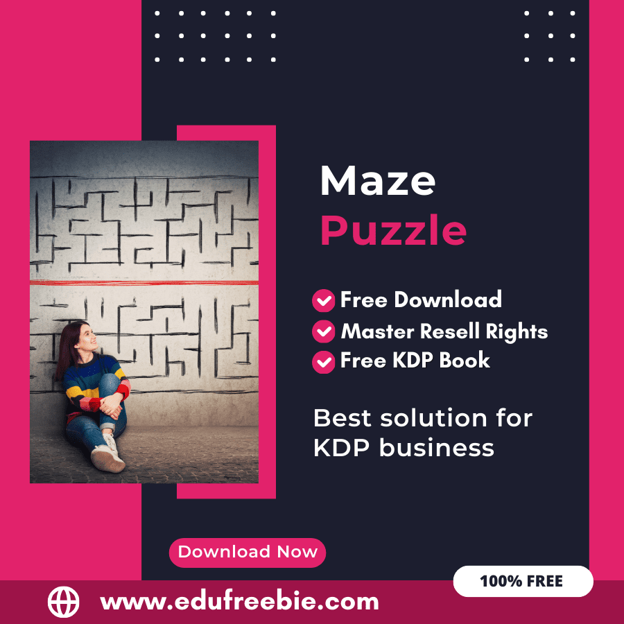 You are currently viewing 100% Free to Download Maze Puzzle Book For Amazon KDP, Download and Sell and Earn Money Online with Master Resell Rights