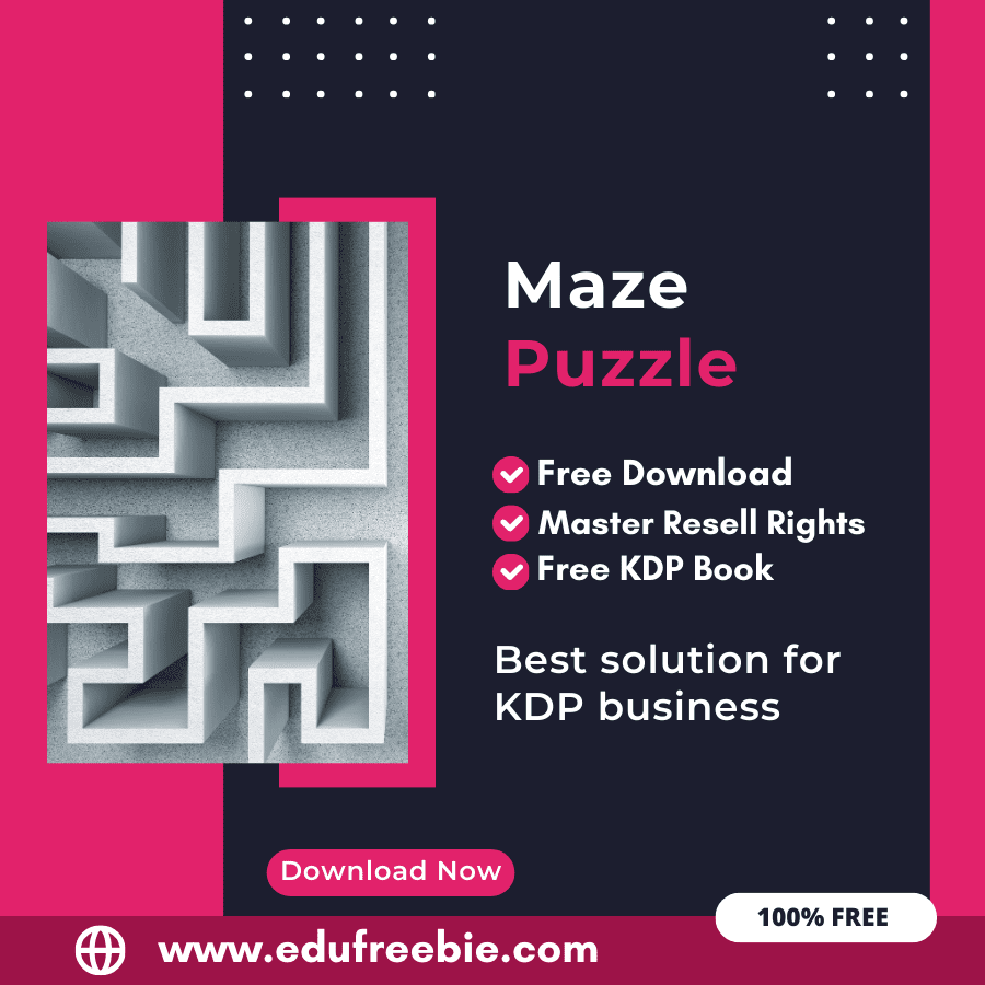 You are currently viewing 100% Free to Download Maze Puzzle Book For Amazon KDP, Download and Sell and Earn Money Online with Master Resell Rights