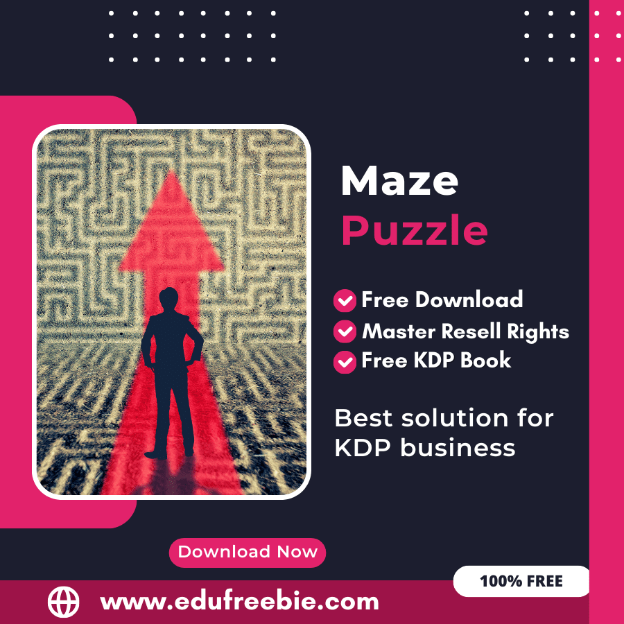 You are currently viewing 100% Free Maze Puzzle Book for Selling on Amazon KDP and Earn Money Online with master resell Rights