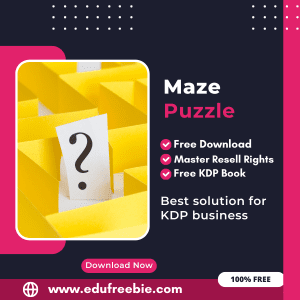 Read more about the article 100% Free to Download Maze Puzzle Book With Master Resell Rights, Earn Money By Selling this on Amazon KDP Portal
