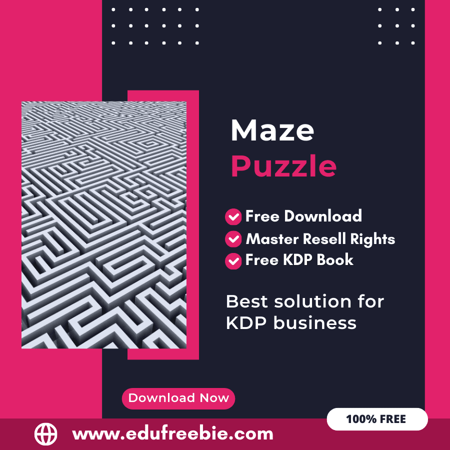 You are currently viewing 100% Free to Download Maze Puzzle Book For Amazon KDP, Download and Sell and Earn Money Online with Master Resell Rights