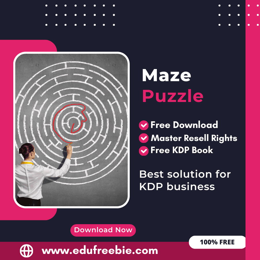You are currently viewing 100% Free Maze Puzzle Book for Selling on Amazon KDP and Earn Money Online with master resell Rights