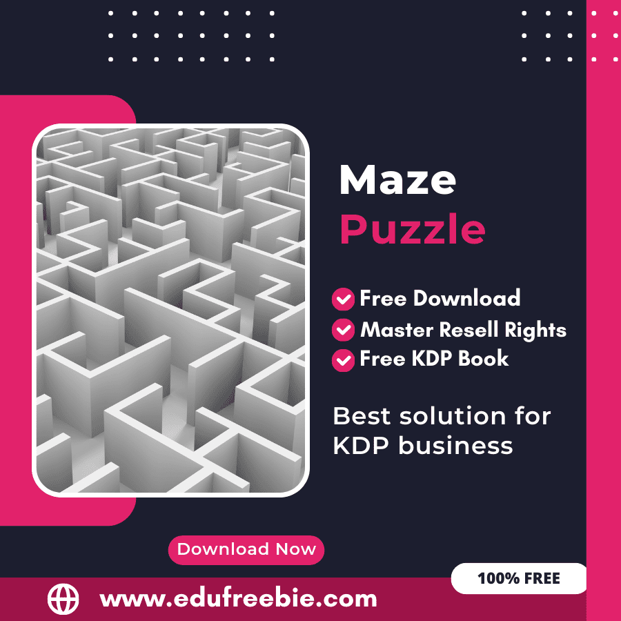 You are currently viewing 100% Free Maze Puzzle Book with Master Resell Rights Learn How to Sell Maze Puzzles and Earn Money