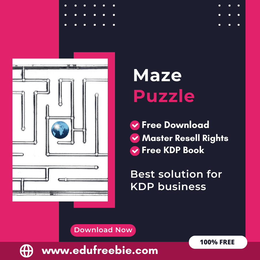 You are currently viewing 100% Free to Download Maze Puzzle Book With Master Resell Rights, Earn Money By Selling this on Amazon KDP Portal
